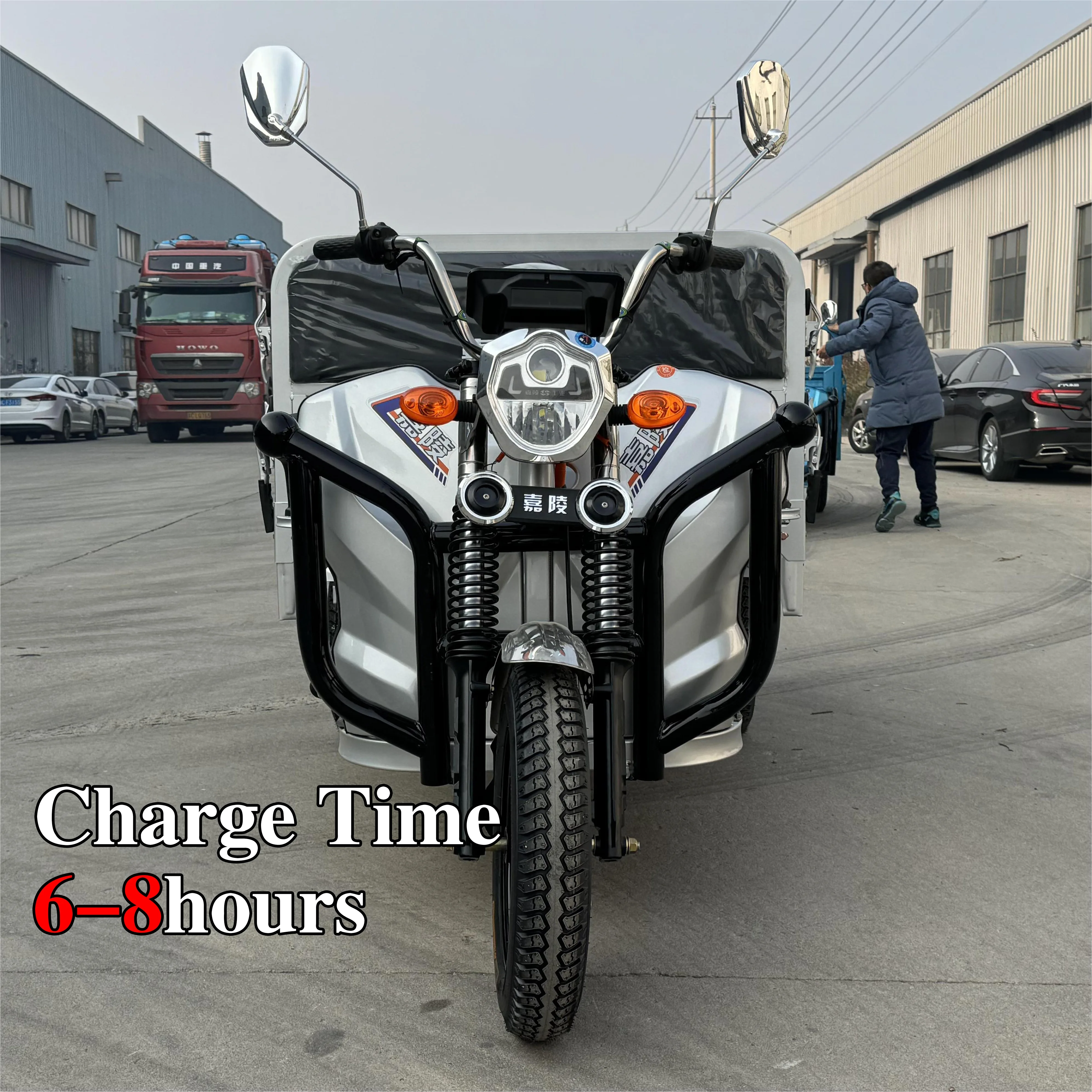 LB-LB160GY Electric Cargo Tricycle for Delivery, 1.6m Length 1500W High Load Bearing with Protective Features