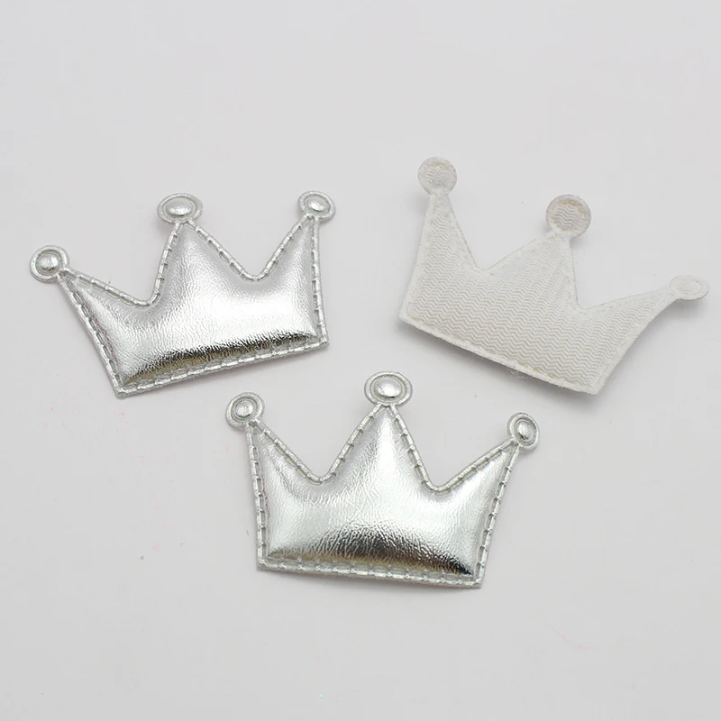 7 шт./10 шт. 45x30 мм материалы ручной работы Корона из искусственной кожи аксессуары для волос головной убор аксессуары L0602