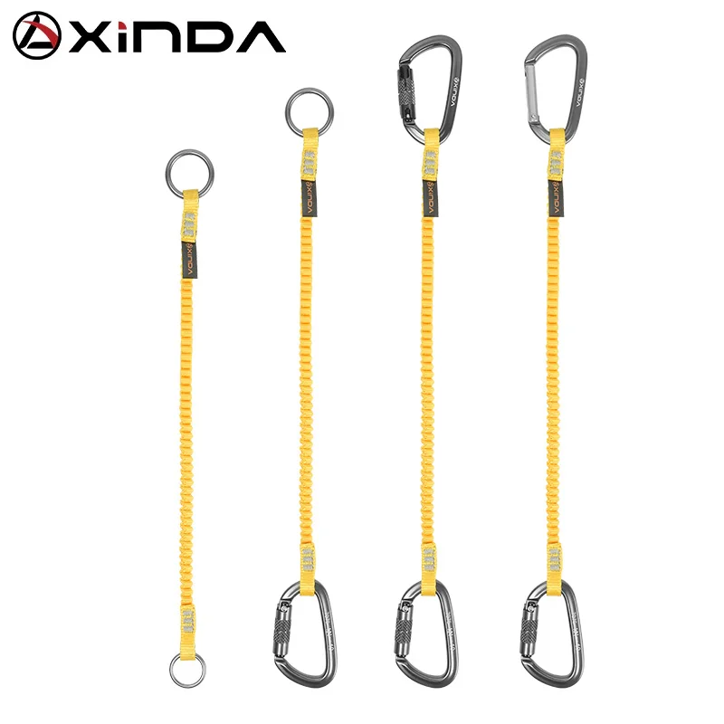 XINDA elastic tool fall protection lanyard with bungee tool tether Outdoor Camping Rock Climbing Tree Rappelling