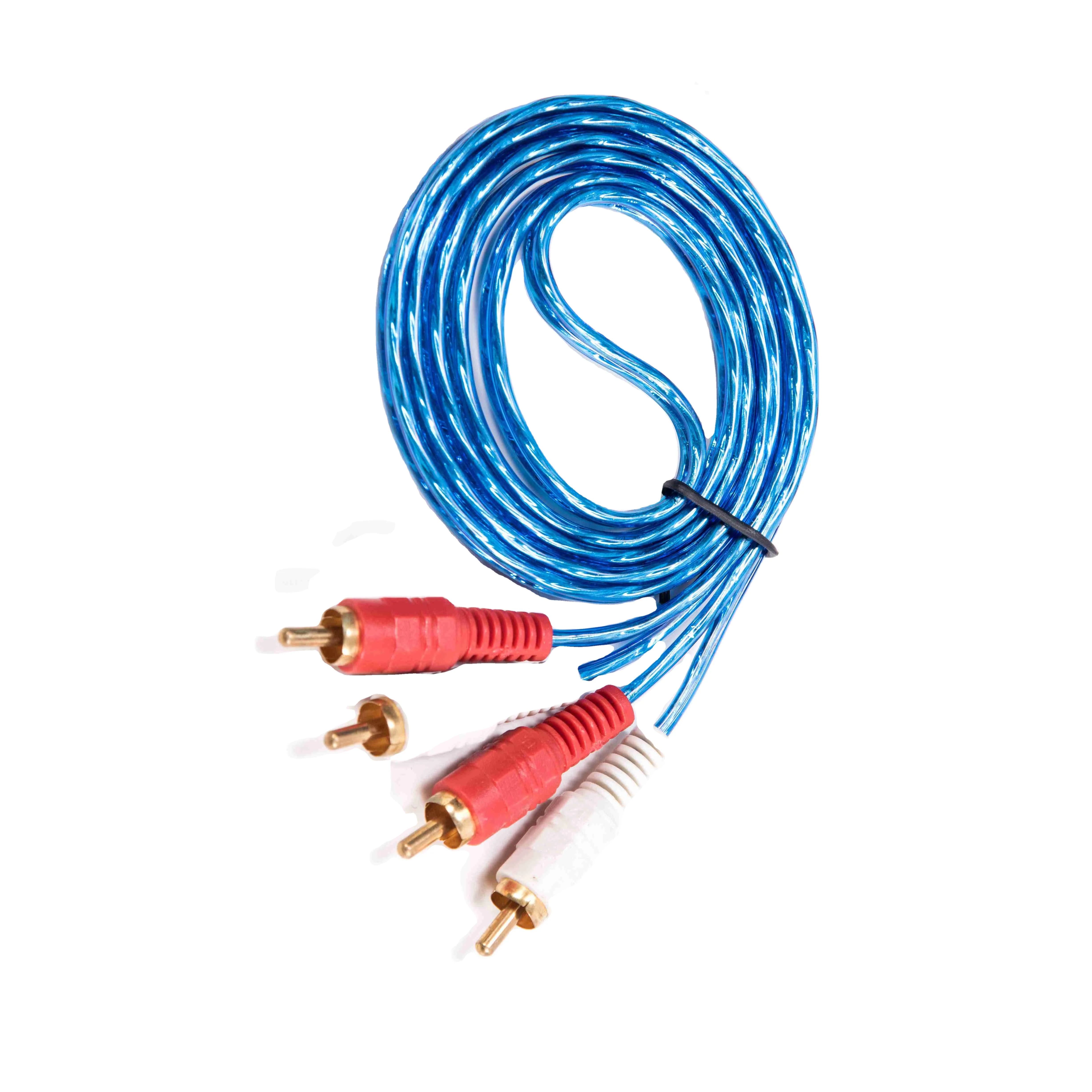 2RCA to 2 RCA Blue Male to Male Audio Cable Gold-Plated Audio Cable 1m 2m 3m 5m for Home Theater DVD TV Amplifier CD Soundbox