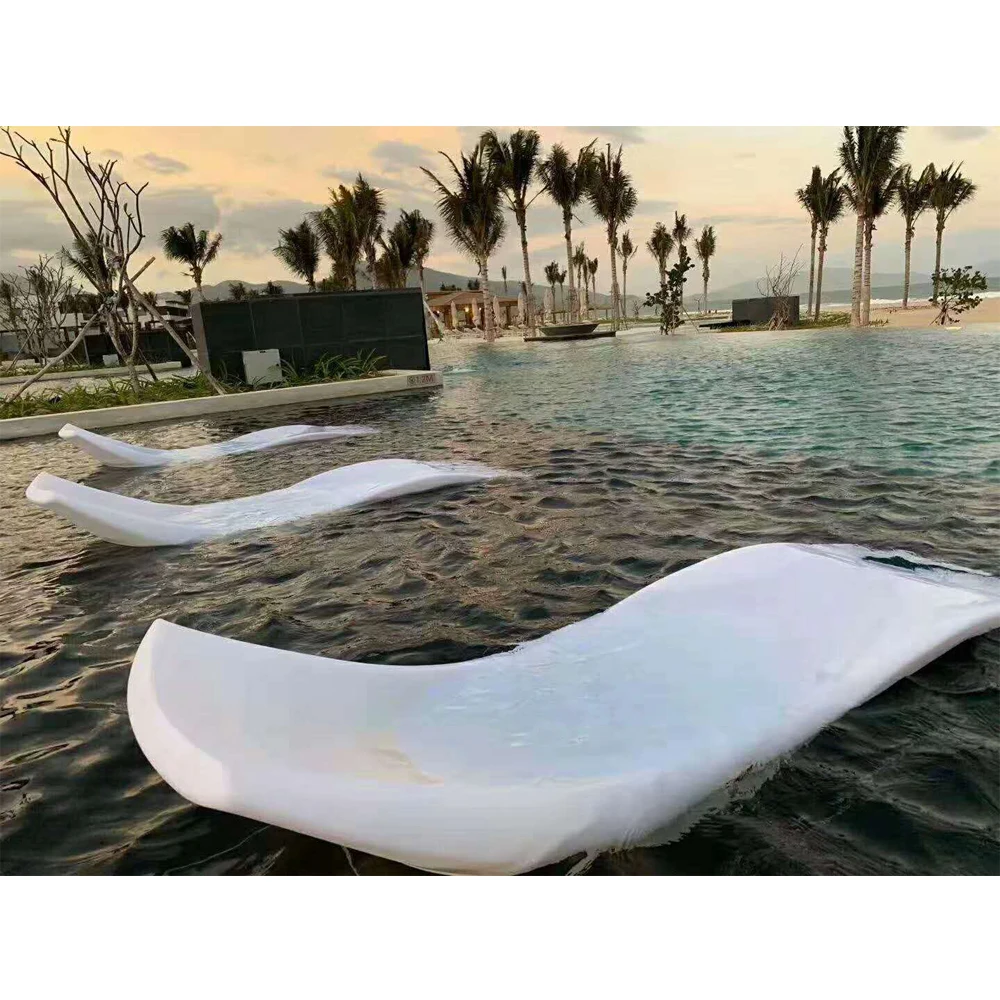 Luxury Plastic In-Pool  Ledge Lounger Chair Swimming Pool For Hotel