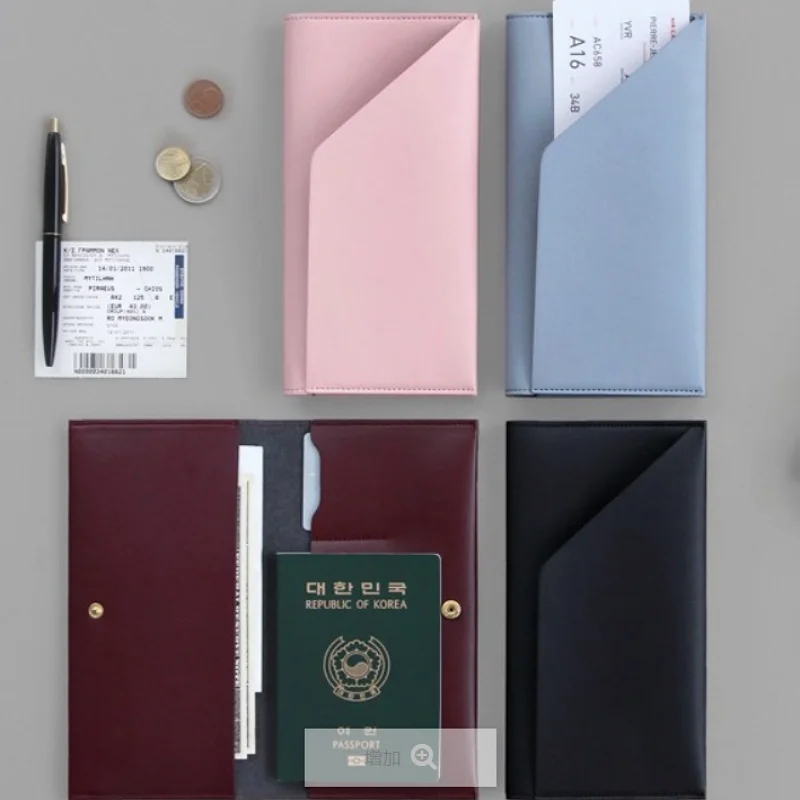 Stock Travel Passport Holder Passport Case Leather Passport Cover Card Women Wallet Bag