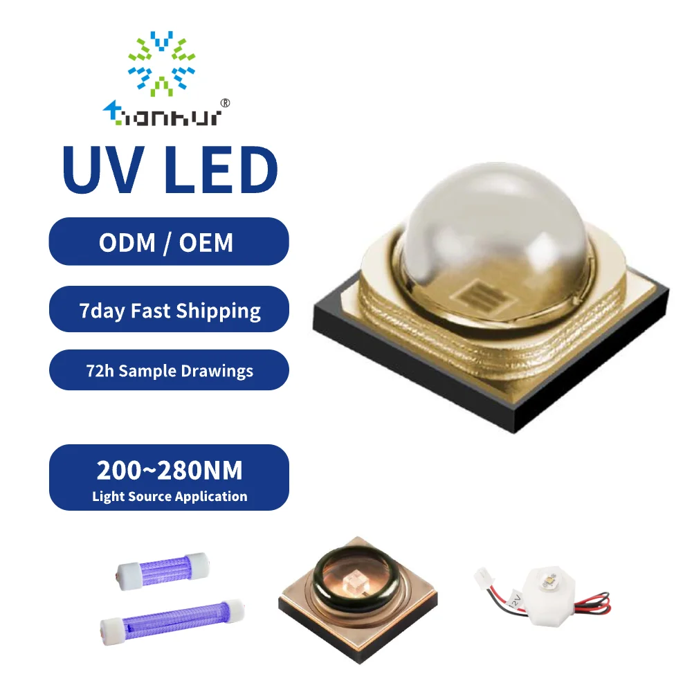 Deep UVC LED Module 275nm 254nm12V Waterproof UV Light for Purifying Water and Air