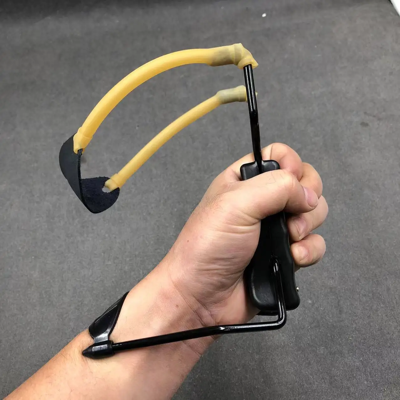 Outdoor Hunting Slingshot Single Band Folding Molded Grip Leather Pouch bow and arrow sling shot recurve bow slingshot catapult