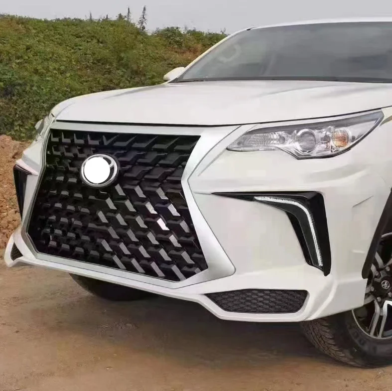 Newest Car Front Bumper Facelift Wide Conversion Bodykit Body Kit for Toyota Fortuner 2016-2019 Upgrade Change To Lexus  480usd