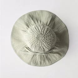 Модные пляжные шляпы для женщин, летняя Солнцезащитная складная шляпа в полоску с широкими полями