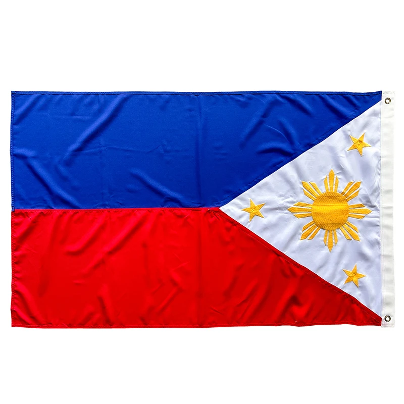 Wholesale Custom 100% Polyester National Flag High Quality Cheap Flag Of The Philippines