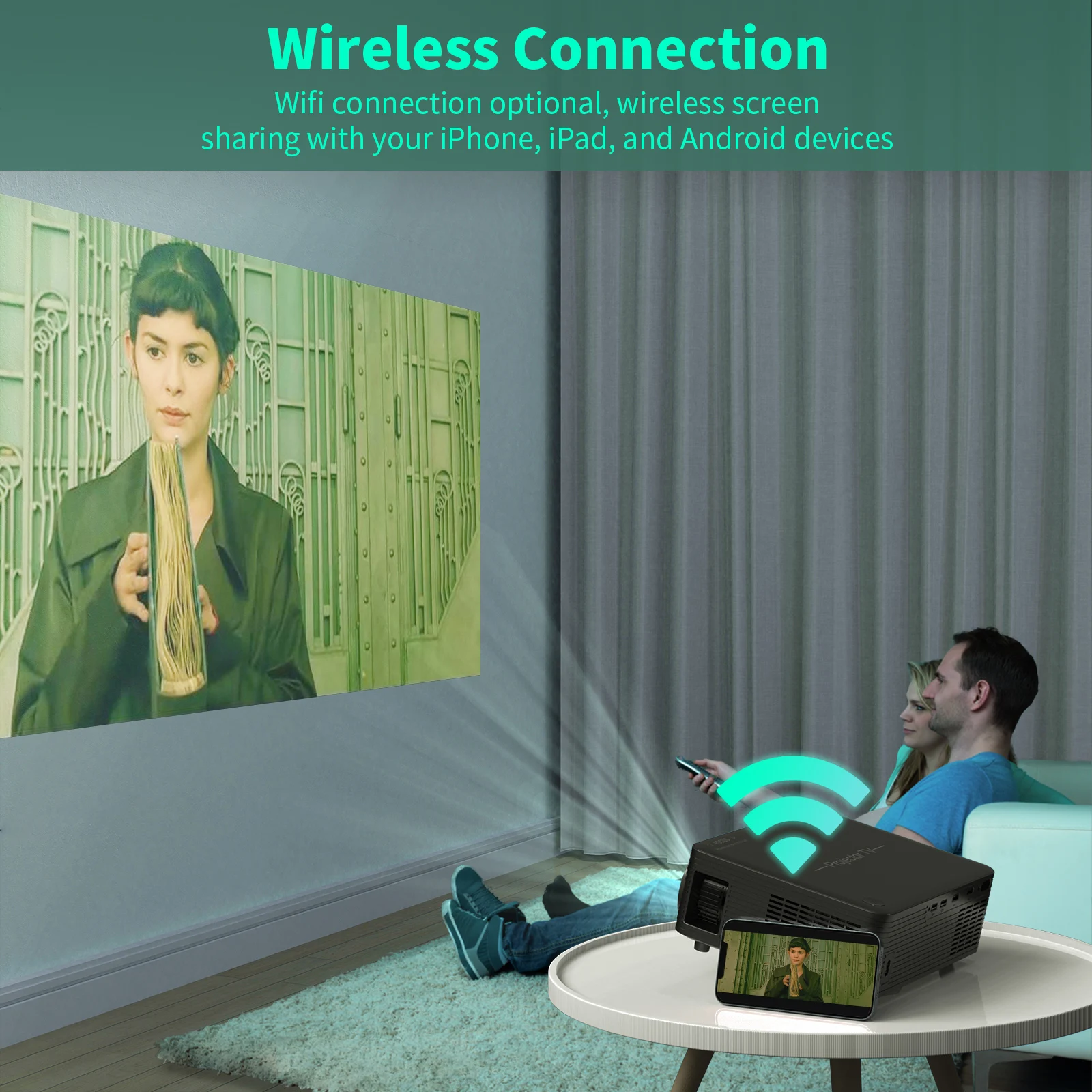 Zaolightec popular design Hot Sales Short Throw Dlp Mini Portable Shenzhen Screen 4K Hd 1080P Home Theater A30 Projector