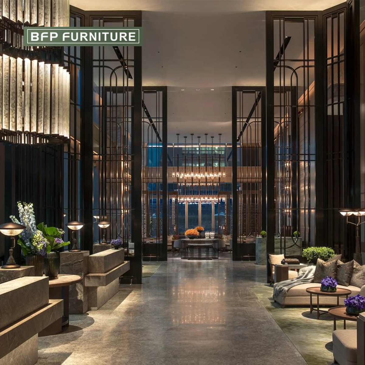 BFP Home Public Area Furniture for 5 Star Hotel Armrest Leisure Chair Lounge Sofa Living Room Furniture Bedroom