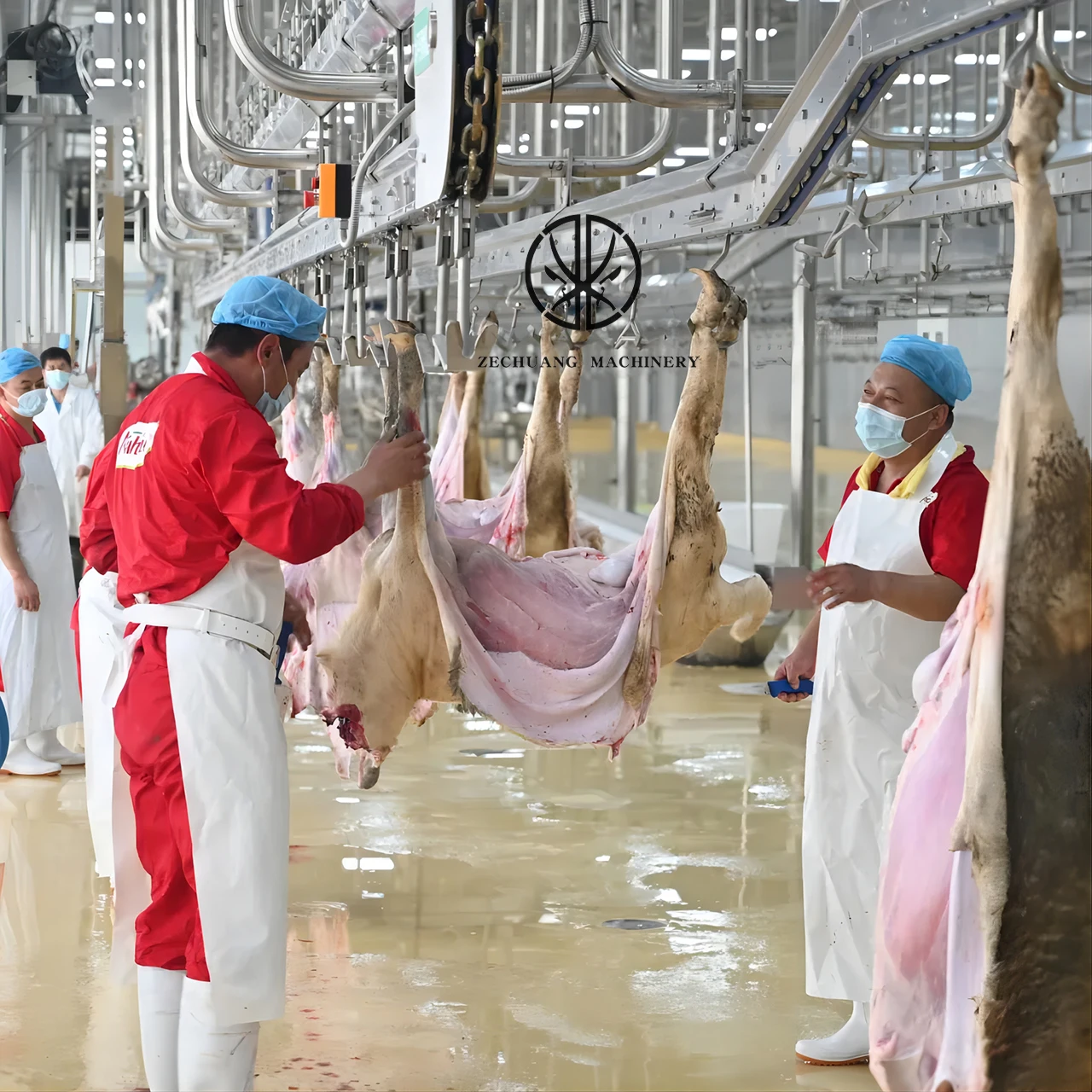 Hot Price Complete 300 Sheep Slaughterhouse Price Of Lamb Cleaning Machine For Meat Mutton Plant Goat Washing Machinery