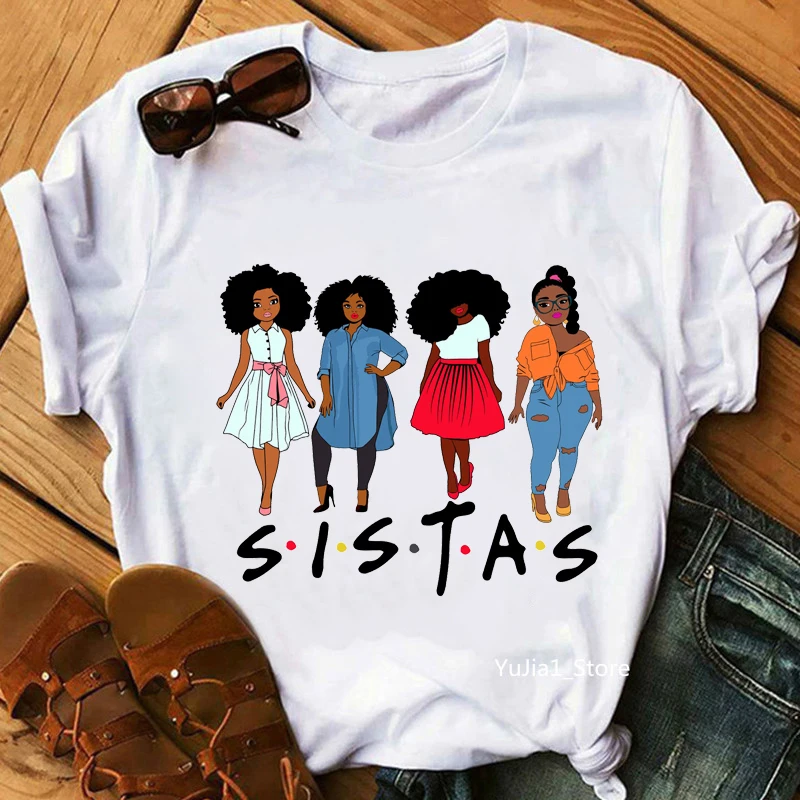 Melanin Poppin Tee Shirt Femme T-shirts I Am A Strong Melanin Queen t shirt African Black Girl History Month Female T-shirt