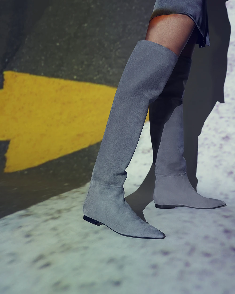 Hot Selling Top Quality Italian Fashion Genuine Leather Purple Over Knee Boots Made In Italy For Export