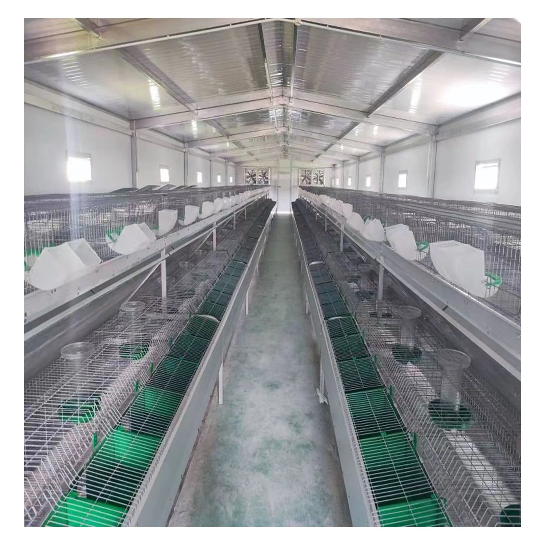 Layered Galvanized h Type Rabbit Cages for Uganda Farms