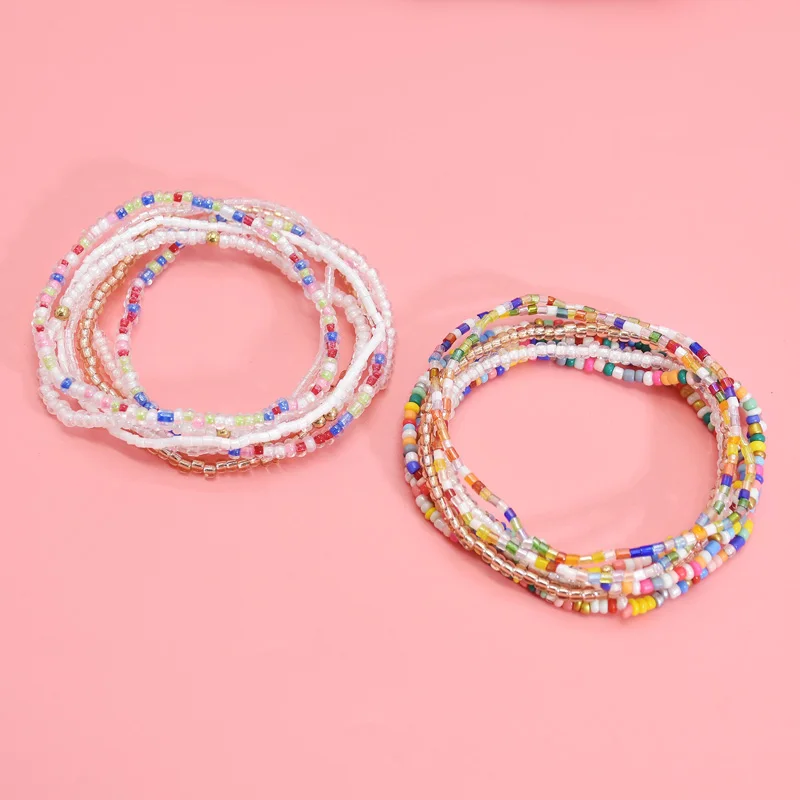 Popular in the multilayer beads bracelet 2021 elastic Bohemia style bracelet