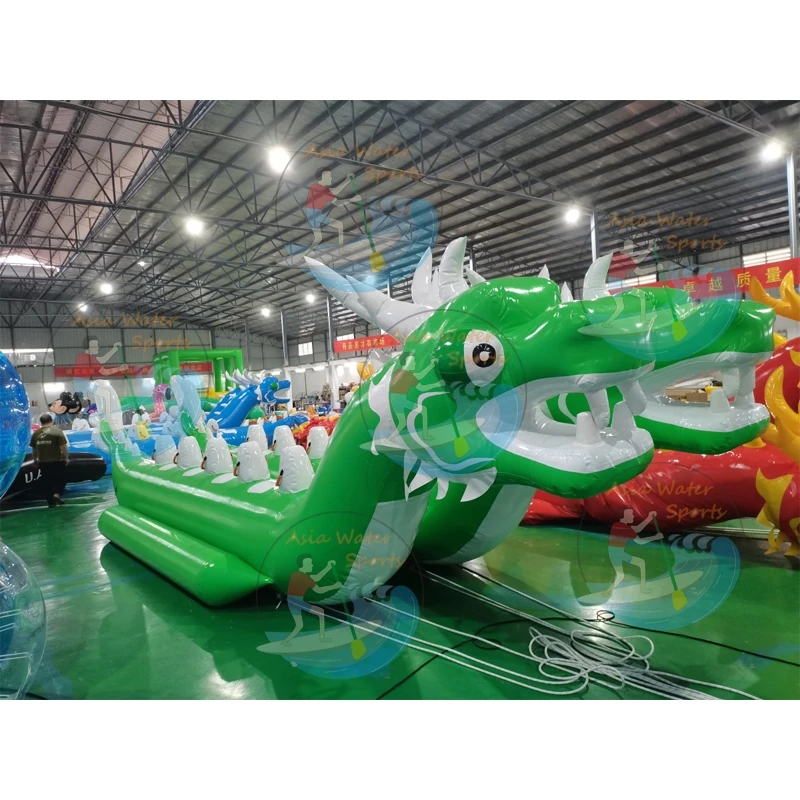 0.9 MM PVC Tarpaulin Inflatable Dragon Boat Inflatable Banana Dragon Towable Boat