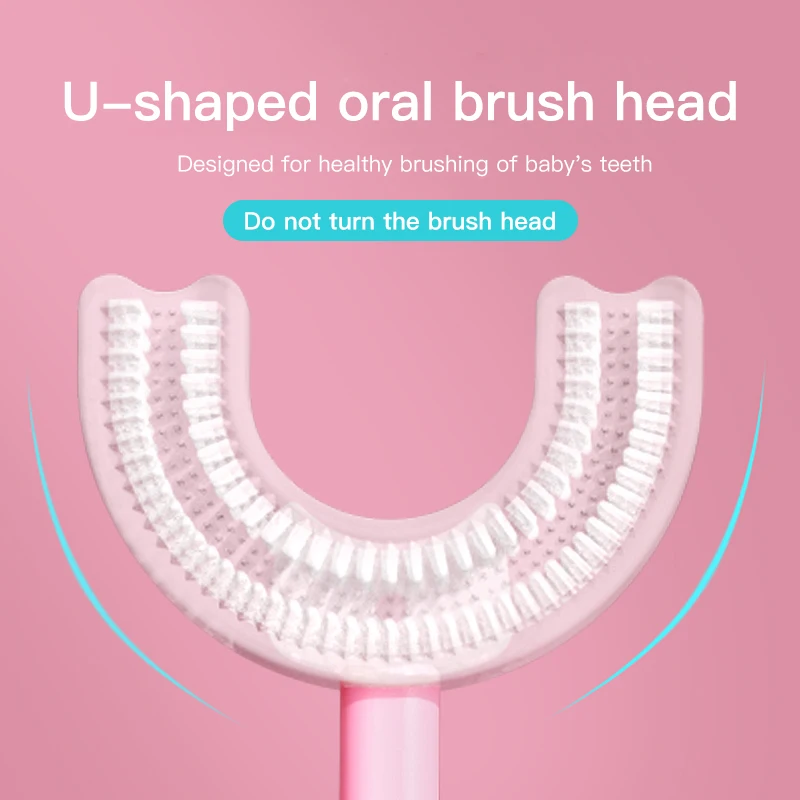 U Shape Toothbrush Kids Teeth Care Soft for Children Brushing