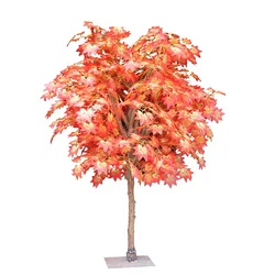 High simulation ornamental plants 1.8m artificial red maple bonsai tree