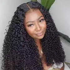 Wholesale Raw Virgin Brazilian Hair Afro Kinky Curly Natura 13x4 Hd Lace Front Wig Closure Cuticle Aligned Human Hair Wigs