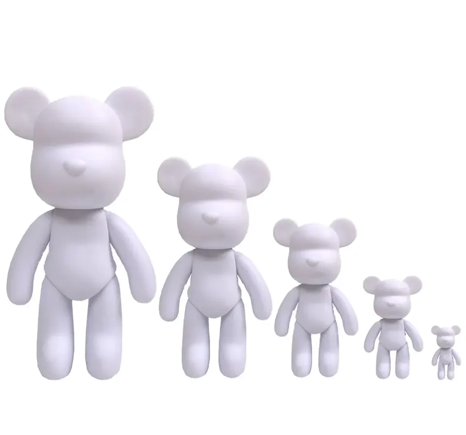 Fluid Bear Violent Bear Doll Ornaments Creative Gift Diy White Embryo Enamel Liquid Bear