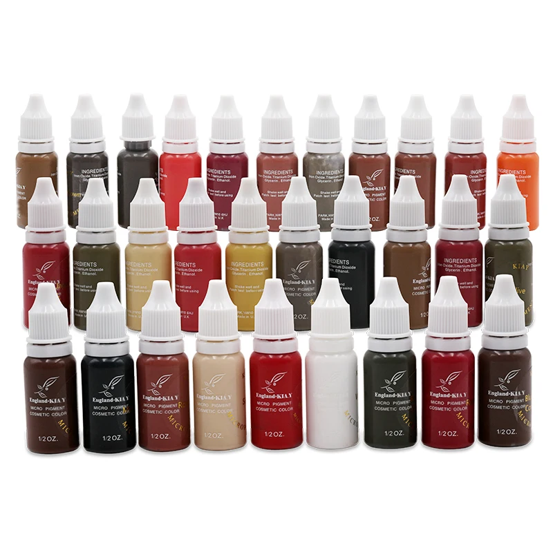 NEW Wholesale no change color permanent tattoo ink microblading pigments 30 different color for you choice