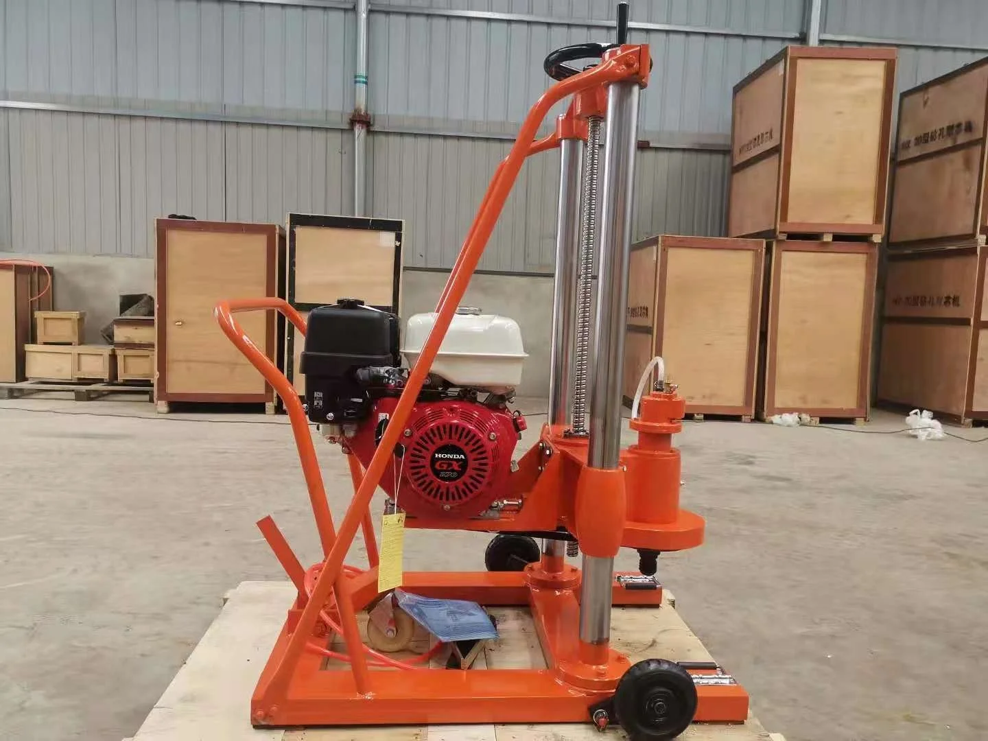 Concrete drilling and coring machine asphalt pavement drilling locomotive supporting point start coring machine