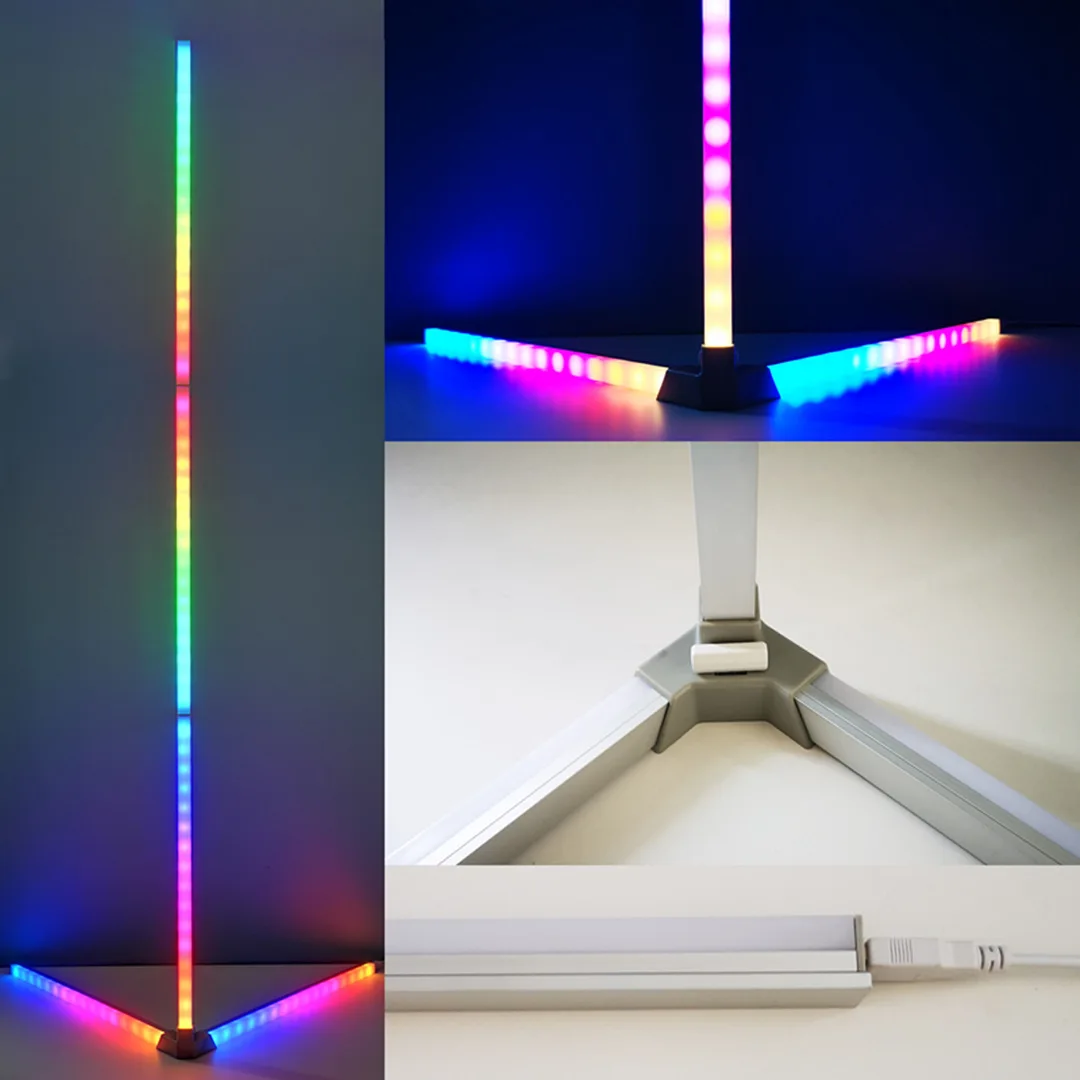 Nordic Stand Minimalist Smart Led Floor Lamp Modern Design Led RGB Corner Floor Lamp Light For Living Room sound activated light