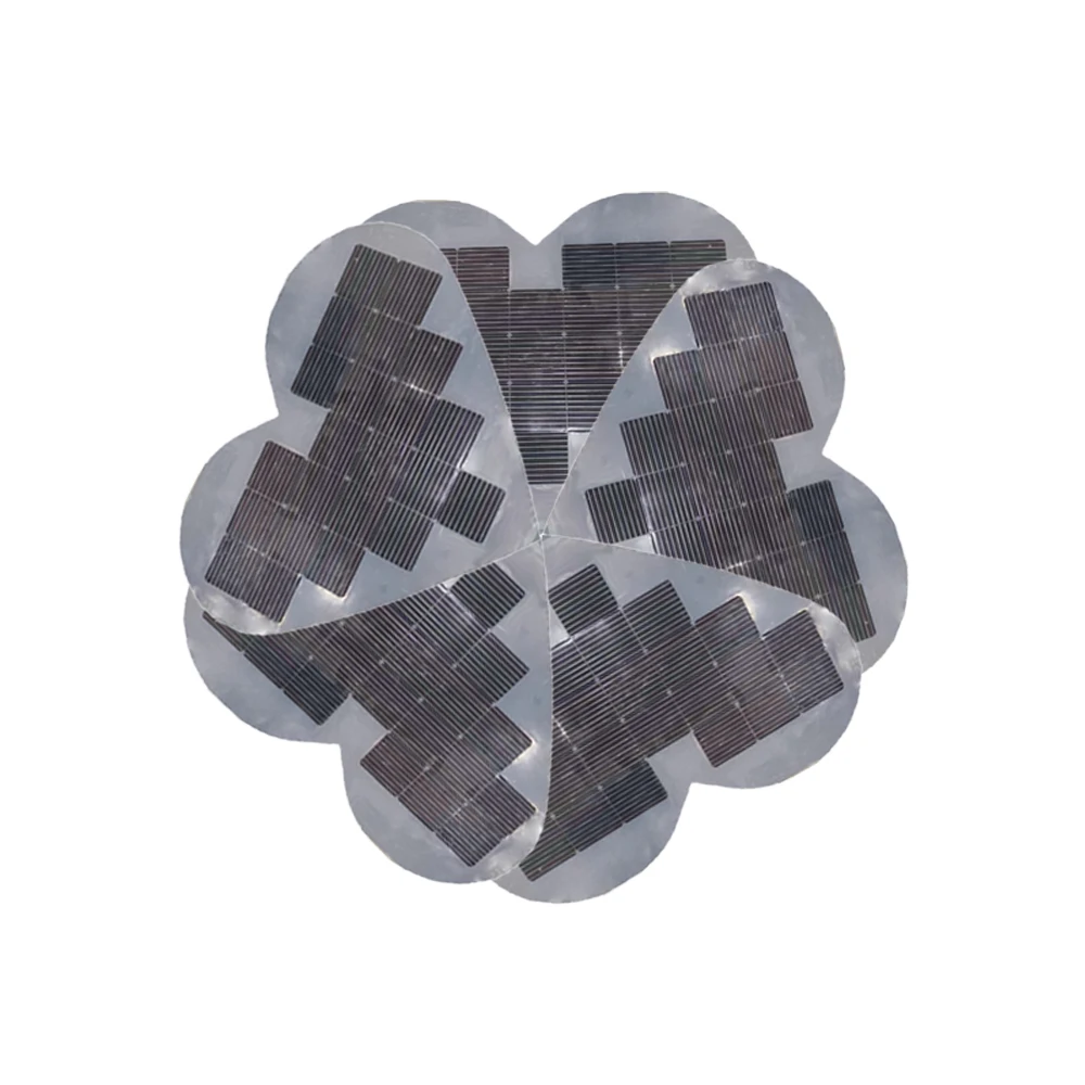 New product special shape transparent lucency material artistic heart shape 166mm 9bb solar cell DIY 135w 12v solar panel