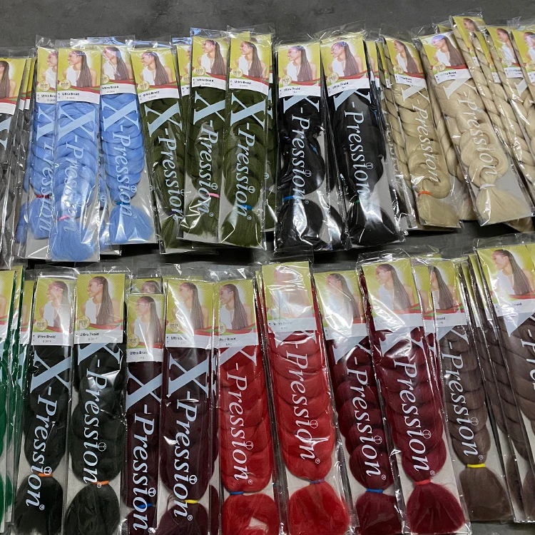 Ombre Xpression Synthetic 24inch Pure Color Long Jumbo Braiding False Hair Extention For Braids