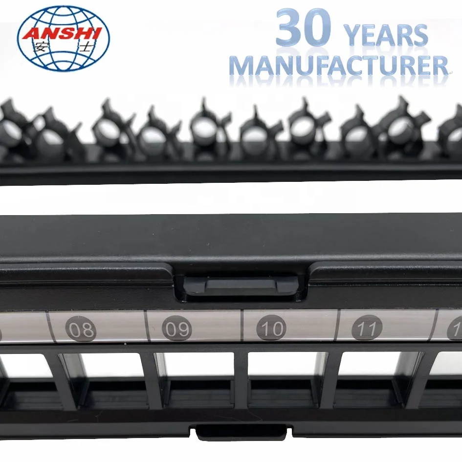 ANSHI New Type CAT5E CAT6 CAT6A 24 Port UTP Patch Panel