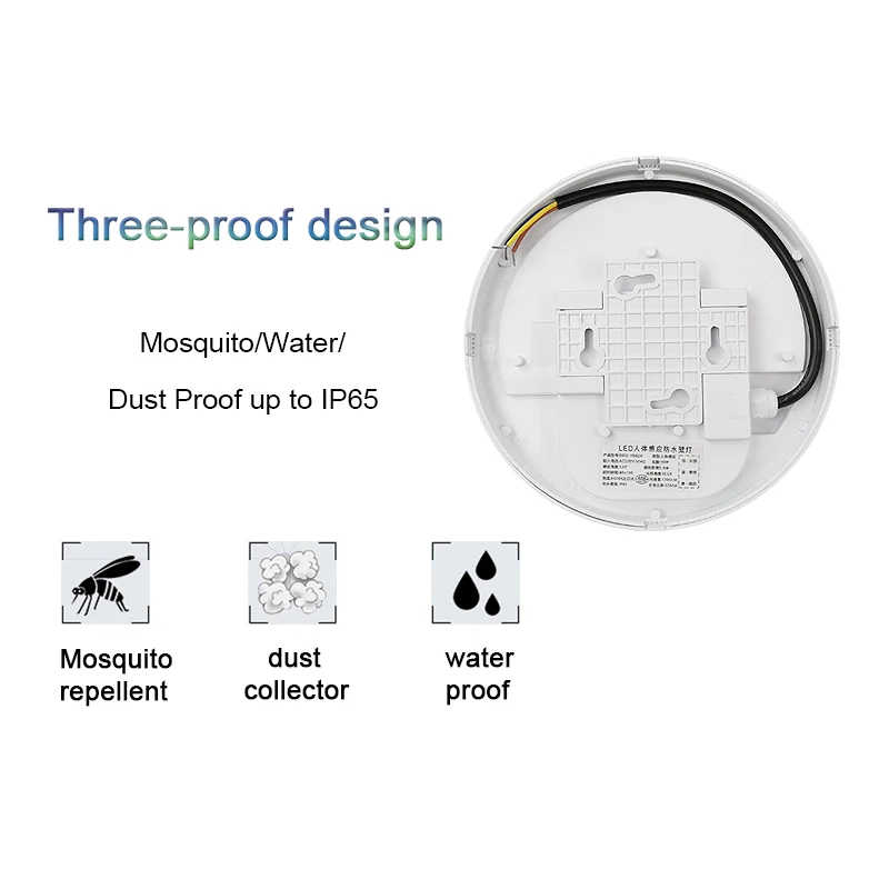 15W IP65 Round wall Ceiling mount LED Ceiling Lamp microwave radar sensor switch Smart waterproof motion sensor ceiling Light