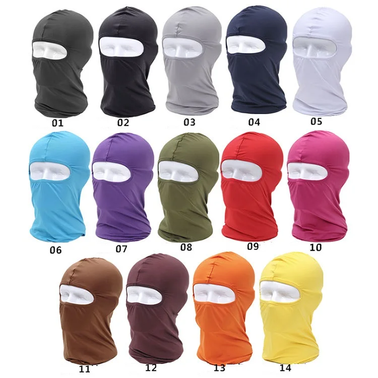Custom Print Logo Polyester Balaclava Multicolor Windproof Motorcycle Hat Cycling Tactical Face Ski Masks