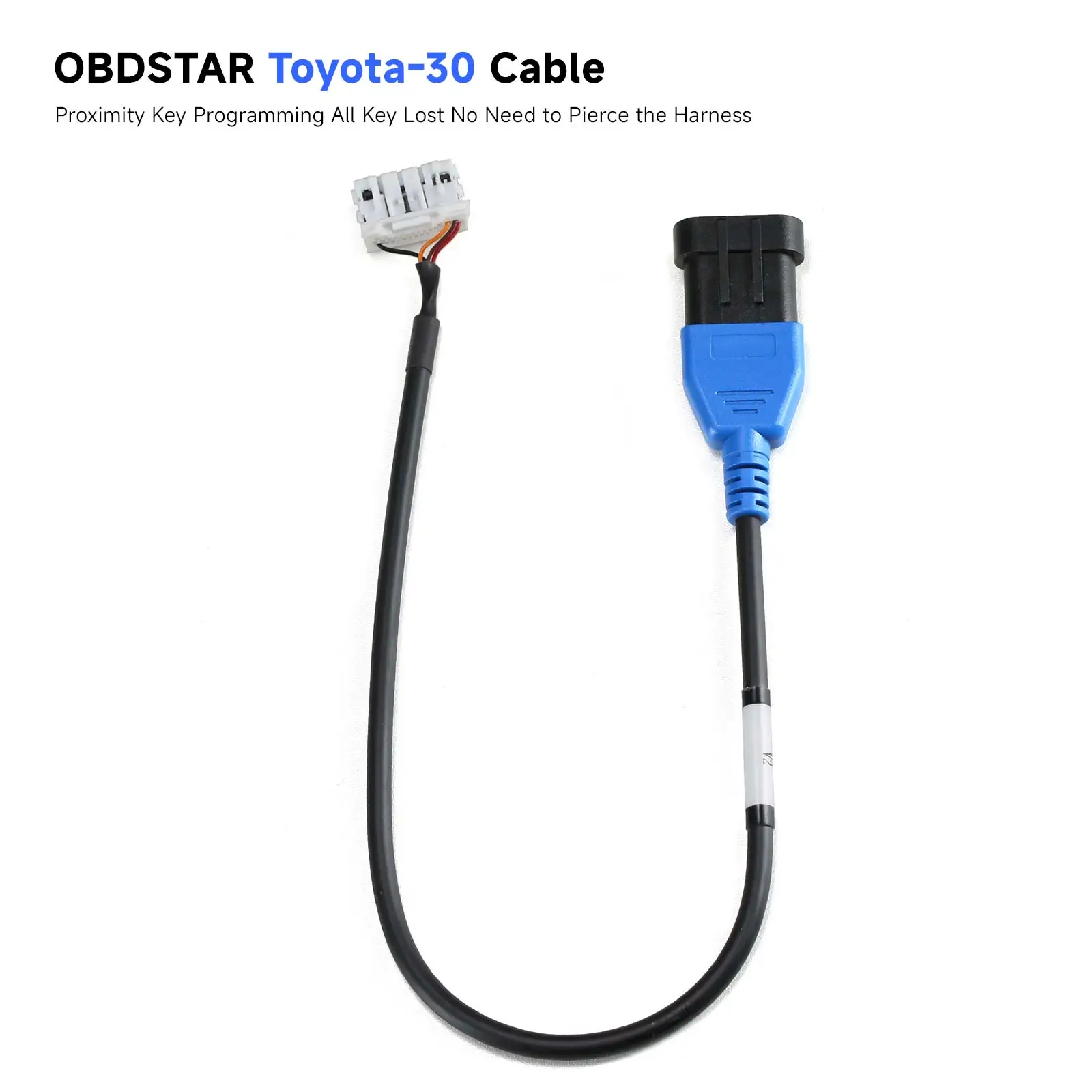 NEW OBDSTAR Toyota-30 V2 Cable 30PIN Connector Proximity Key Program All Key Lost No Need to Pierce the Harness support 4A 8A-BA