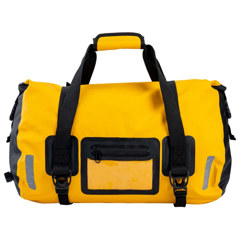 Waterproof PVC Motorcycle Rear Tail Bag 50L/80L Big Capacity Saddle Travel Dry Shoulder Bag for Motorbike Luggage Seat