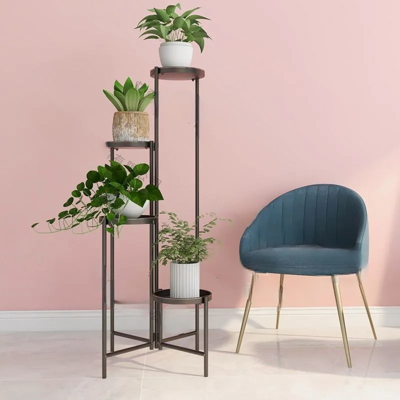 New designed Flower Racks Display Modern Planter Stand Plant Pots Round Flower Plant Pot Stand