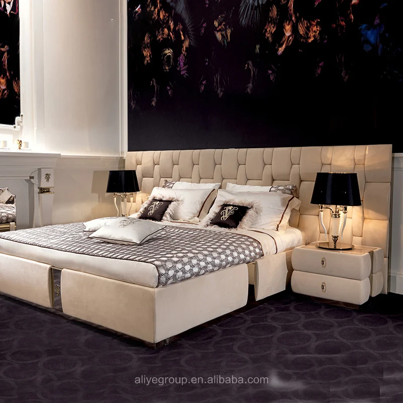 luxury furniture used french bedroom furniture simpleness double bed design in woods