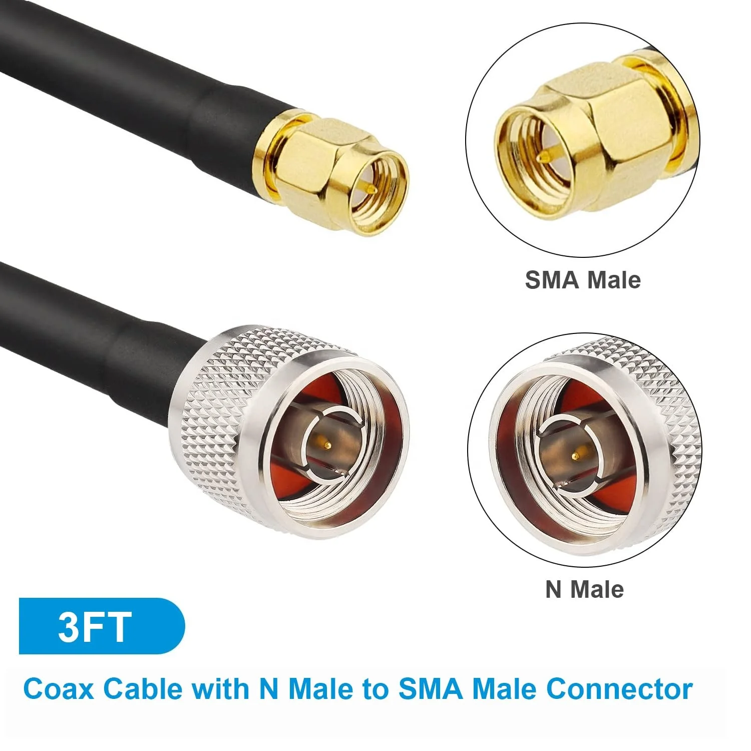 Hot selling N to SMA cable sma plug to n male rf coaxial cable rg58 cable n-male to sma male