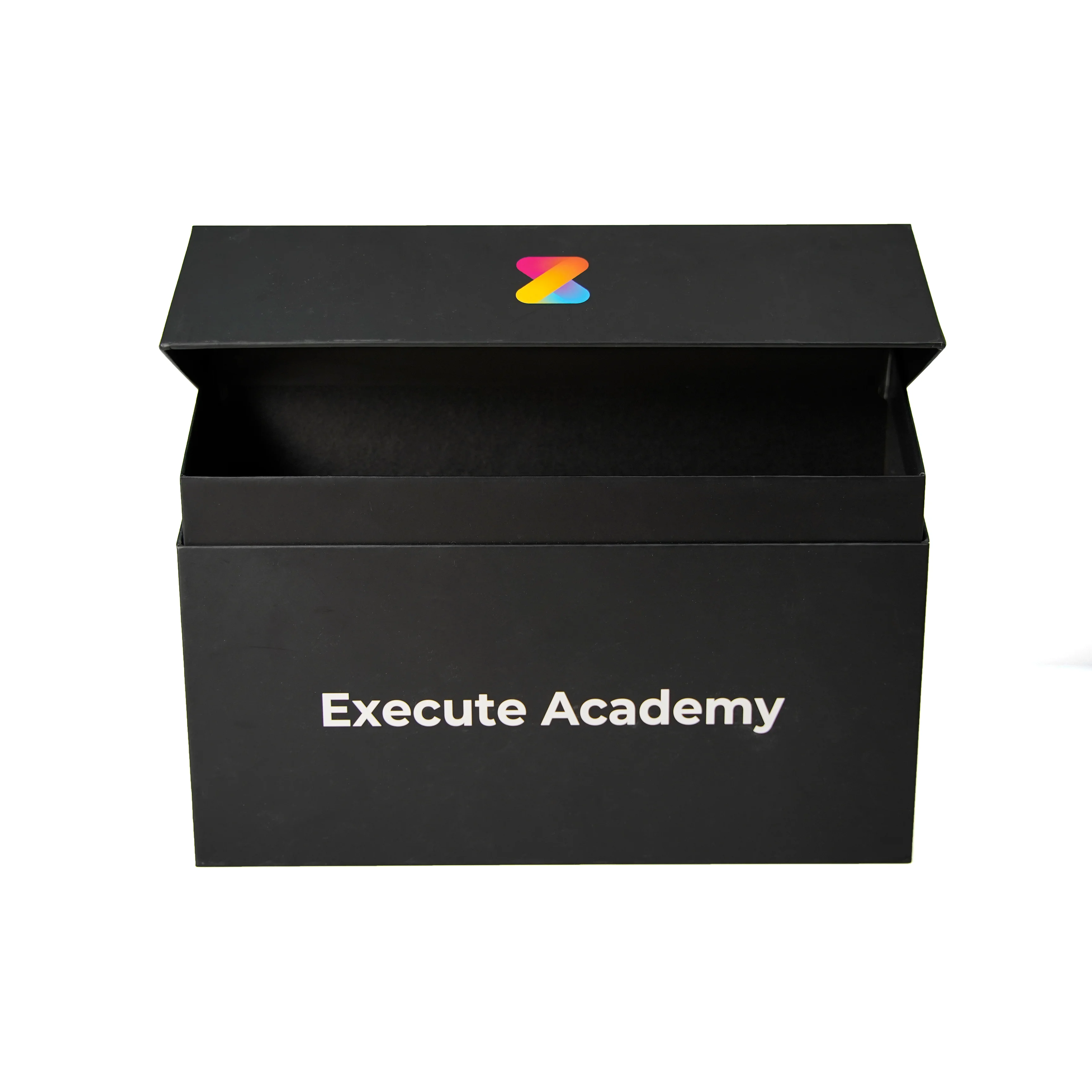 Customize black luxury big gift box book storage box cardboard packaging box for brochure business with cover