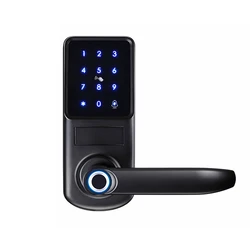 Hotel Smart Chip Card Double Doors Handles And Locks Smart Lock For Aluminum Door