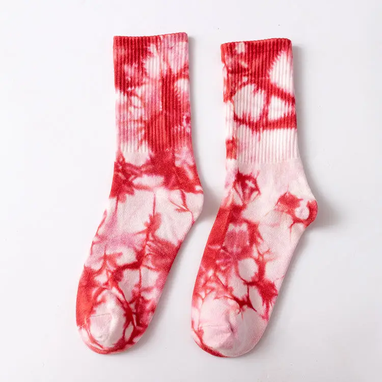 Custom Logo Embroidery Cotton Crew kids Tie Dye Socks Children Kids