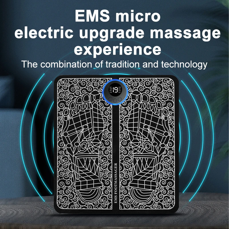 Hot Products TENS Massage Pad Feet Muscle Stimulator Massage Mat Electric Vibrating EMS Foot Massager
