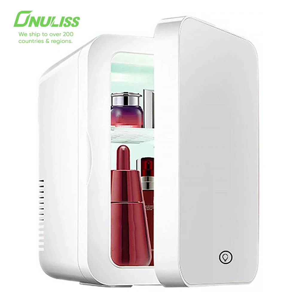 New Arrival Mini Beauty Cosmetic Makeup Skincare Portable Samll  Make Up Beauty Fridge Refrigerator Glass Door Display Freezer