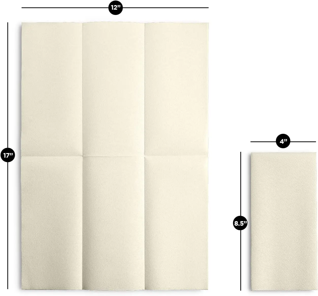 12*17 Inch Disposable Airlaid Paper 1/6 Fold Linen Feel Hand Guest Napkin Soft Absorbent Towels