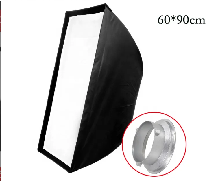 Photo Accessories Reflectors Portable Rectangular Softbox with Bowens Mount 60X90cm For Studio Lighting
