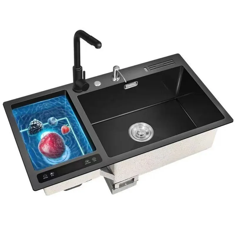 The Nano Smart Sink Package Stainless Steel Ultrasonic Fruit And Vegetable Cleaning Technology