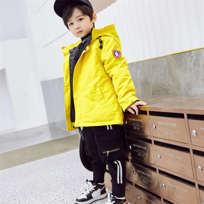 
GLM0474 New Design Kids Boys Winter Coats Hooded Outdoors Custom Windbreaker Ski Waterproof Windproof Jacket 