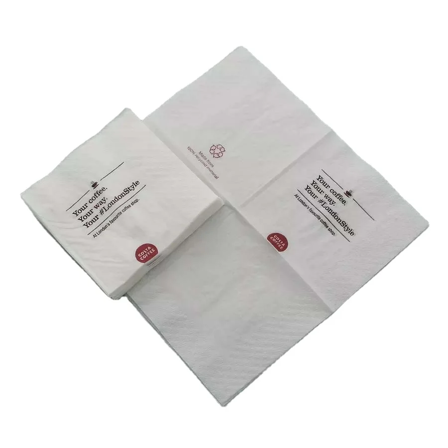 1-2 color logo printing Beverage napkin Custom napkins Cocktail napkins