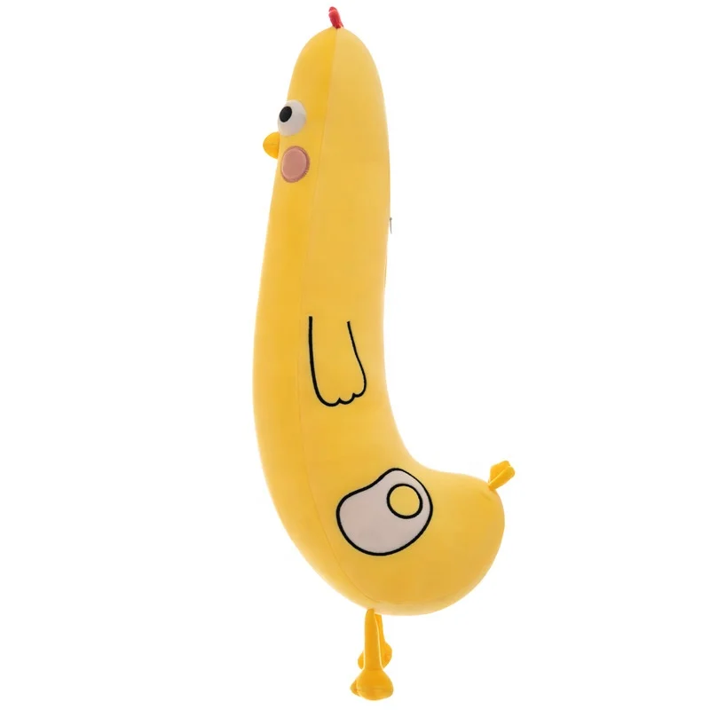 Cute large 3D cute chicken pillow wholesale plush doll custom funny bed sleeping long toys