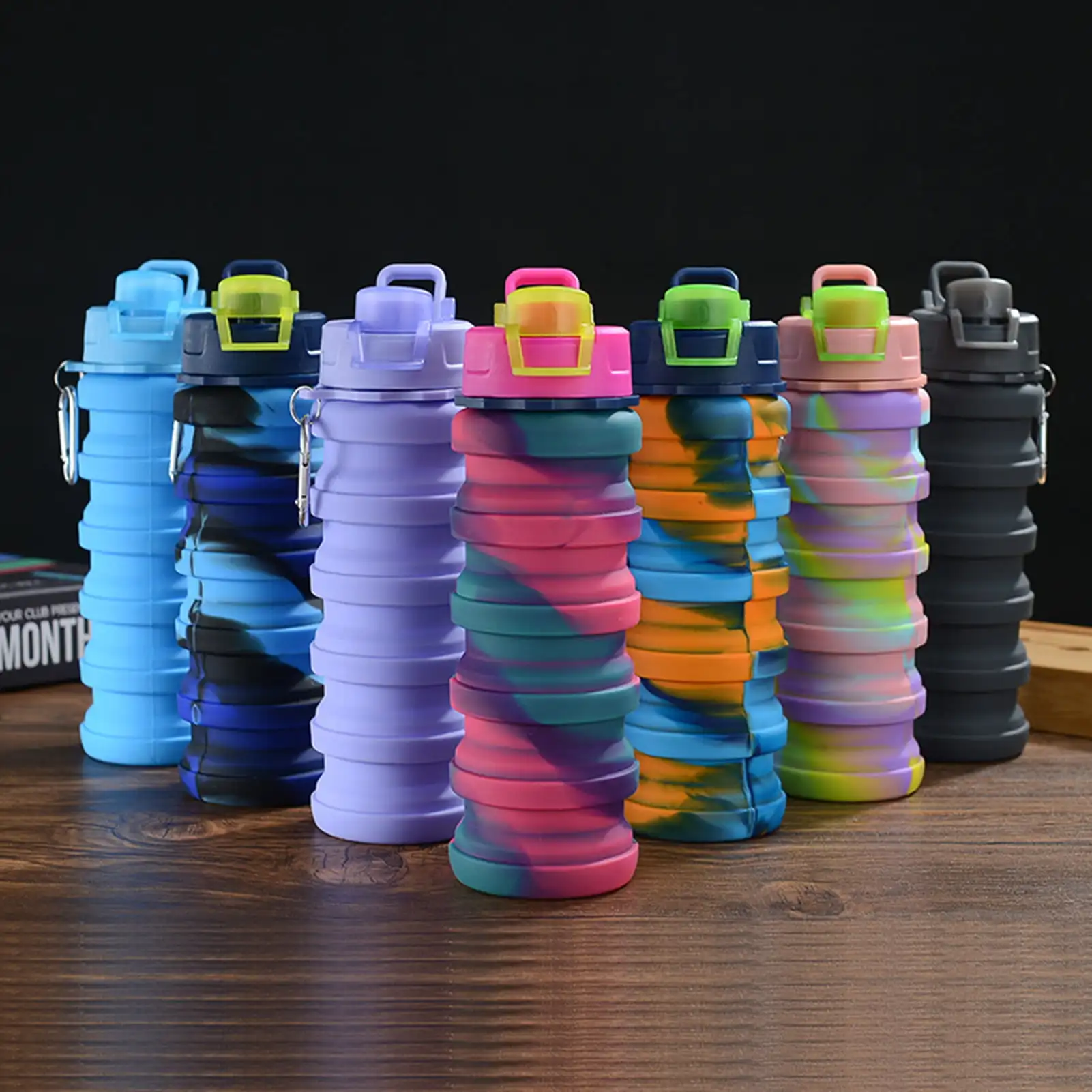 New Novelty Silicone Drinking Collapsible Water Bottle Travel Outdoor Foldable Water Bottle