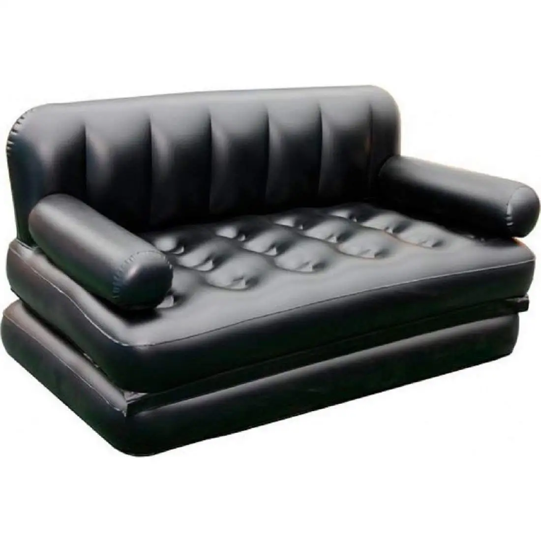 Comfortable PVC Tarpaulin Black Air Sofa Lounger Living Room Inflatable Sofa For Sale