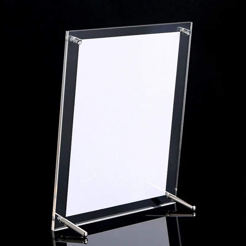 Picture Family Digital Photo Frame Custom A4 Clear Acrylic Iron Customized Logo Digital Printing Aibo Transparent Fashionable